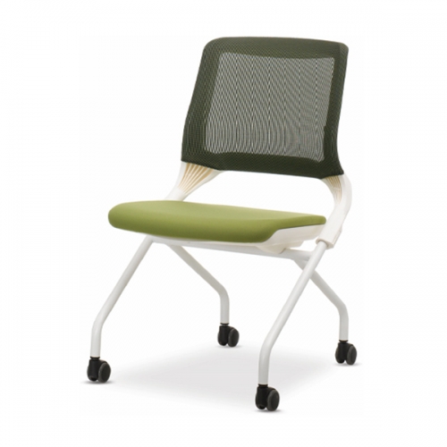 500W-B 루시 화이트 팔무 폴딩형 회의용 의자