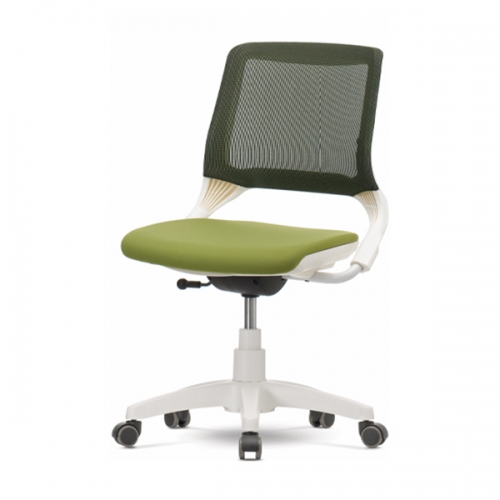 600W-B 루시 화이트 팔무 회전형 회의용 의자