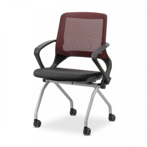 400B-C 루시 블랙 팔유 토션바형 회의용 의자