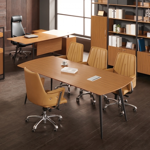 하이퍼스 티크 마이스터 회의용 탁자(원톤, 배선덮개 포함)