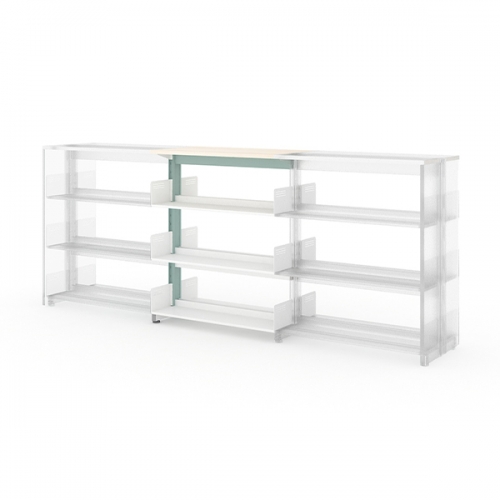 베스툴 LIBRO 목재 복식 3단 애더 서가대