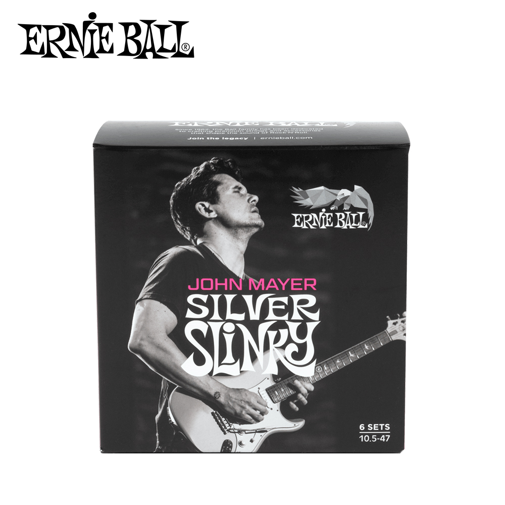 Ernie Ball Corde Per Chitarra Elettrica John Mayer Silver Slinky Con Avvolgimento In Nichel Calibro 10,5-47 - Foto 10