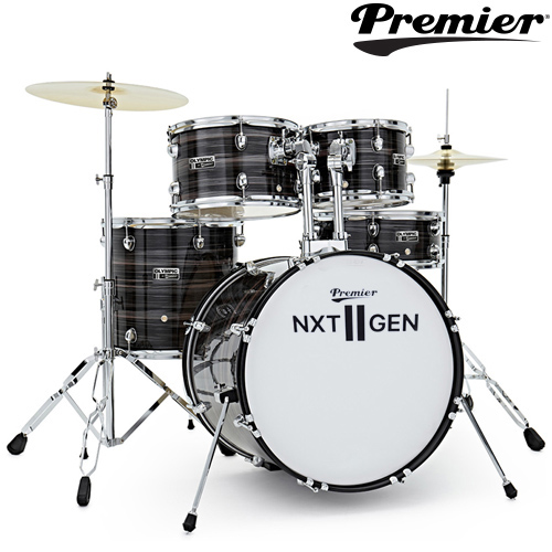 [할인행사] Premier 프리미어 5기통 드럼 세트 NXT2GEN Red Sparkle (Chrome 하드웨어 심벌, 의자, 하드웨어 포함 / PNG-22KC-1REW)