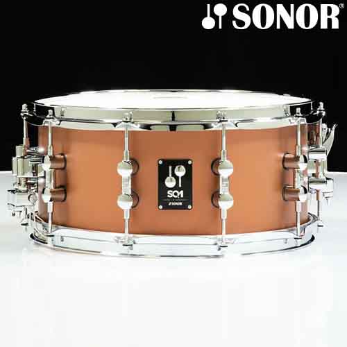 Sonor SQ1 스네어드럼 14 x 6.5 색상 Satin Copper Brown
