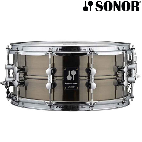 Sonor Kompressor 스네어드럼 14 x 6.5 Brass Black Nickel Plated 17710601