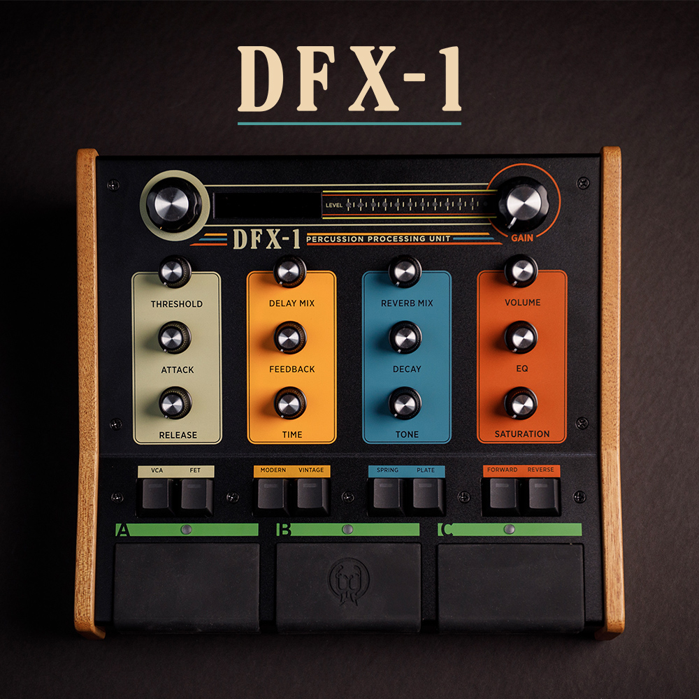 Walrus Audio 이펙터 DFX-1 드럼, 퍼커션용 멀티이펙트 프로세서 [컴프레션, 딜레이, 리버브, 노이즈 게이트, EQ 탑재]