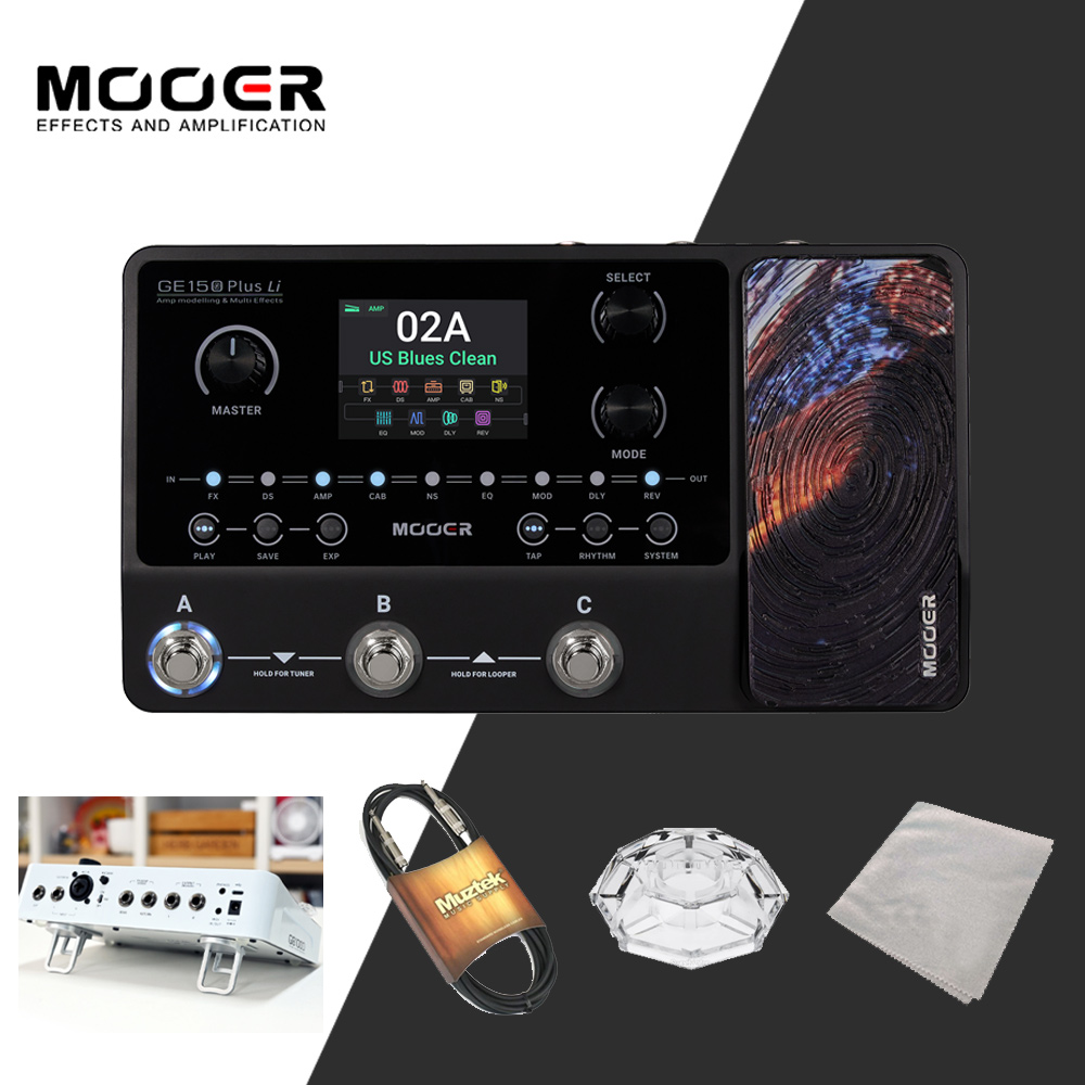 총4만원 상당 필수 아이템 증정!! MOOER AUDIO 무어오디오 충전형 멀티이펙터 GE150 PLUS LI (아답터 포함)