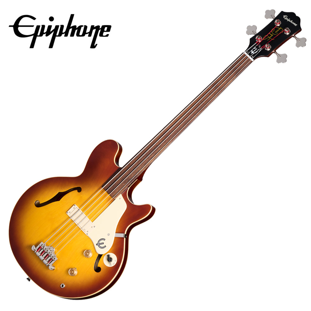 Epiphone 에피폰 프렛리스 베이스기타 Jack Casady Fretless Bass Aged Royal Tan (EOJCBARTNH1F)