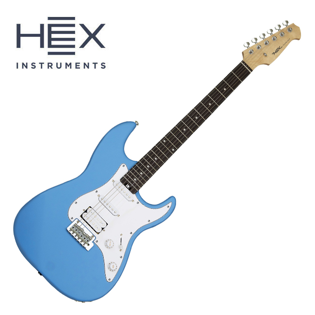 Blue Microphones [5월세일 쿠폰] 헥스 HEX 일렉기타 E100 Standard S/CB (Chopper Blue Satin)