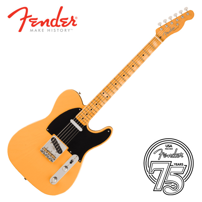 Fender 펜더 예약 구매 오토락 스탠드 증정! Fender 75th Anniversary Mexico Vintera Roadworn 1951 Telecaster Butterscotch Blonde (014-0122-750)