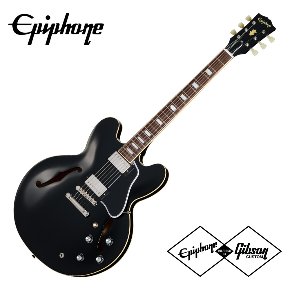 Epiphone Inspired Gibson 에피폰 일렉기타 1962 ES-335 Reissue Aged Ebony (EC335R2EBNH1)