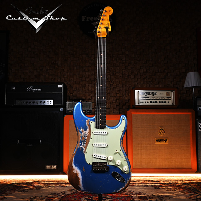 Fender USA Custom Shop Limited Edition 62/63 Stratocaster Super Heavy Relic Aged Laked Placid Blue (923-1017-113)