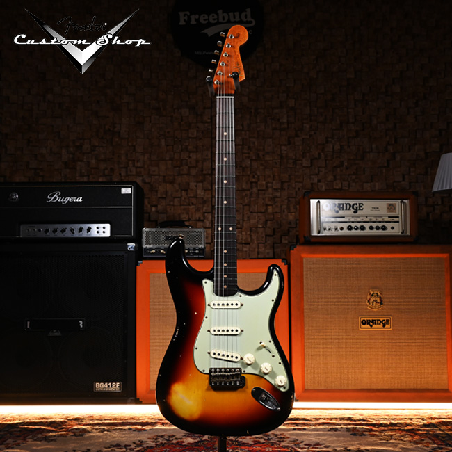 Fender USA Custom Shop 1960 Stratocaster Dual Mag II Relic Target 3-Tone Sunburst (923-1017-090)