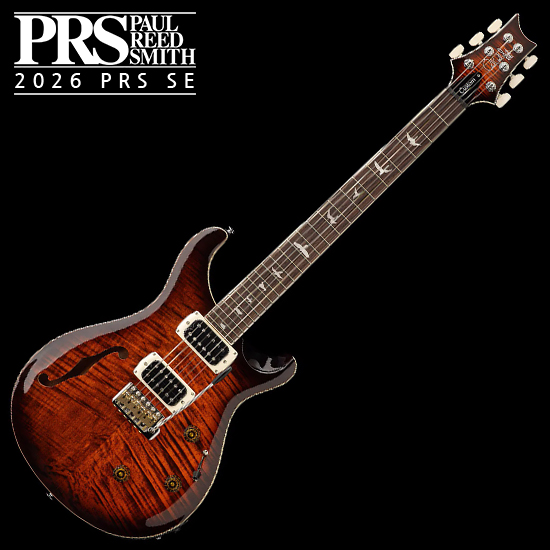 Orange PRS SE 2026 출시! PRS SE 2026 일렉기타 Special Semi-Hollow - Orange Tiger Smokeburst