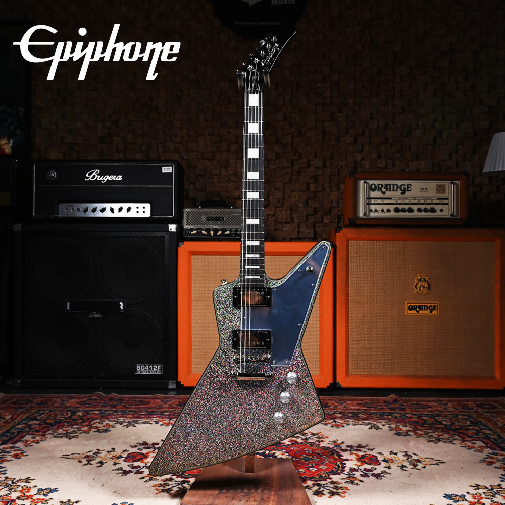 Epiphone [세일페스타 쿠폰] Epiphone 에피폰 일렉기타 Lzzy Hale Explorer Custom Black Diamond Holographic Sparkle (EILHEXDSNH)