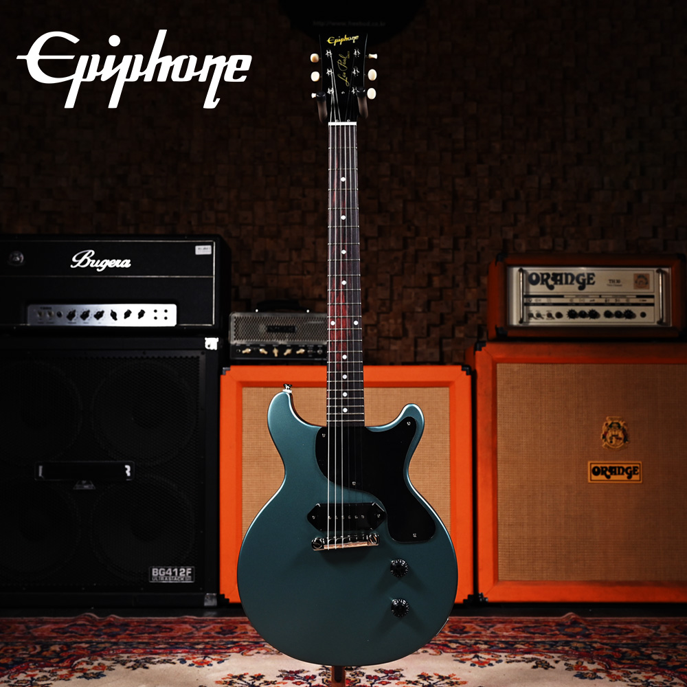 Epiphone 에피폰 일렉기타 1958 Les Paul Junior Double Cut Reissue Antique Pelham Blue (ECLPJD8APNH1)