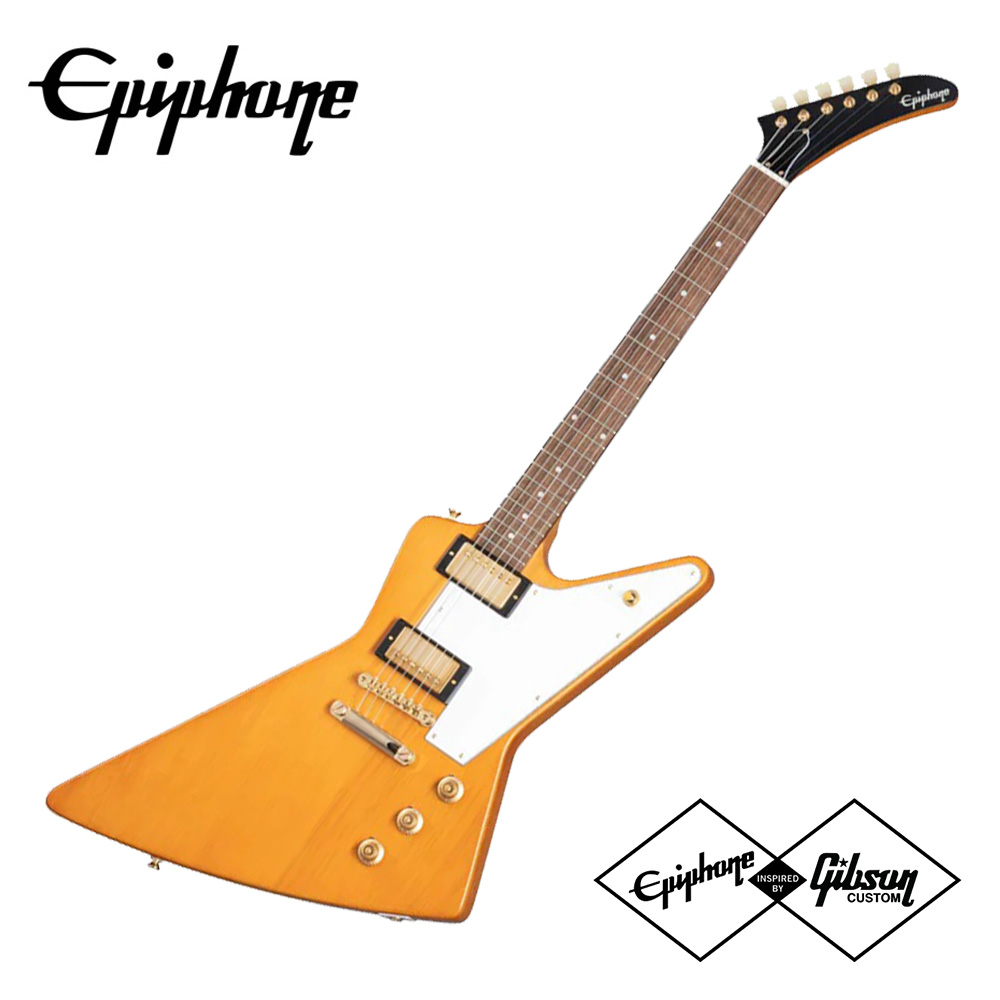 Epiphone Inspired Gibson 에피폰 일렉기타 1958 Korina Explorer Aged Natural (IGCKEXWANAGH1)