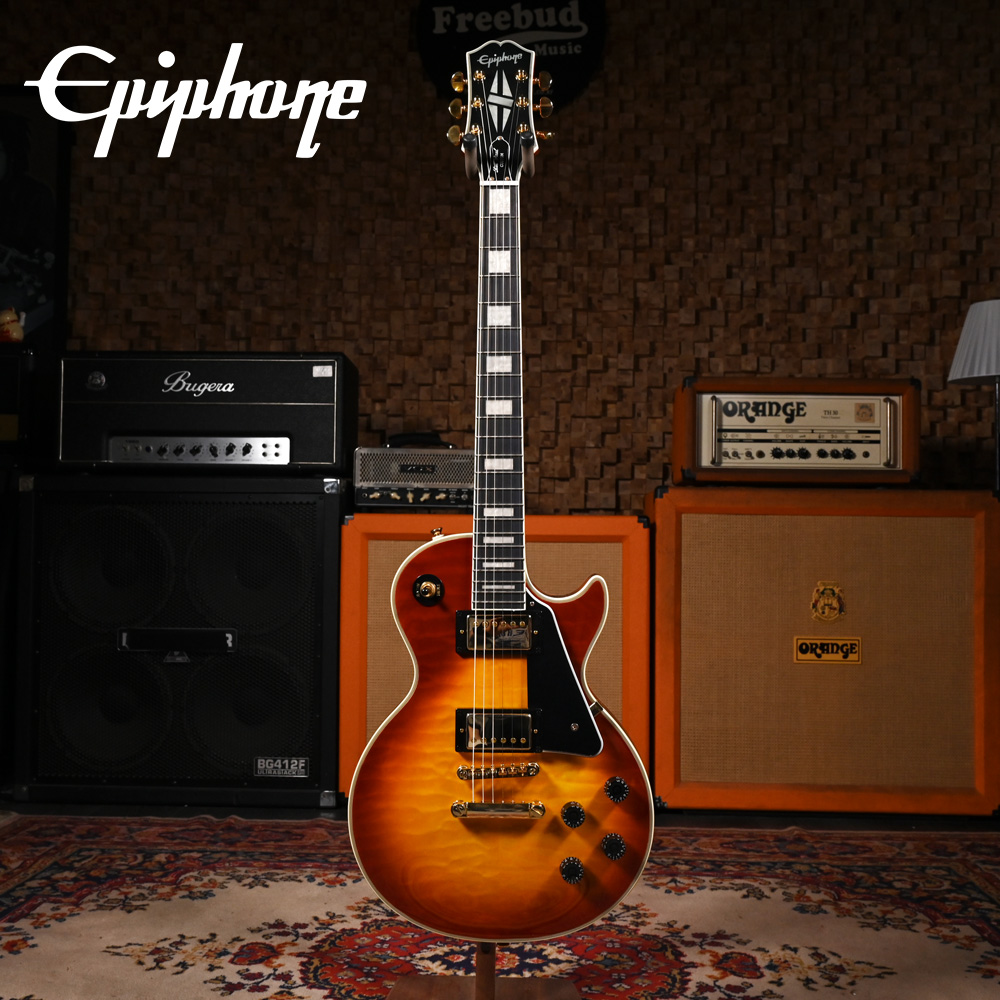 Epiphone 에피폰 일렉기타 Les Paul Custom Quilt Exclusuve Ice Tea Burst EILPCQITGH3)