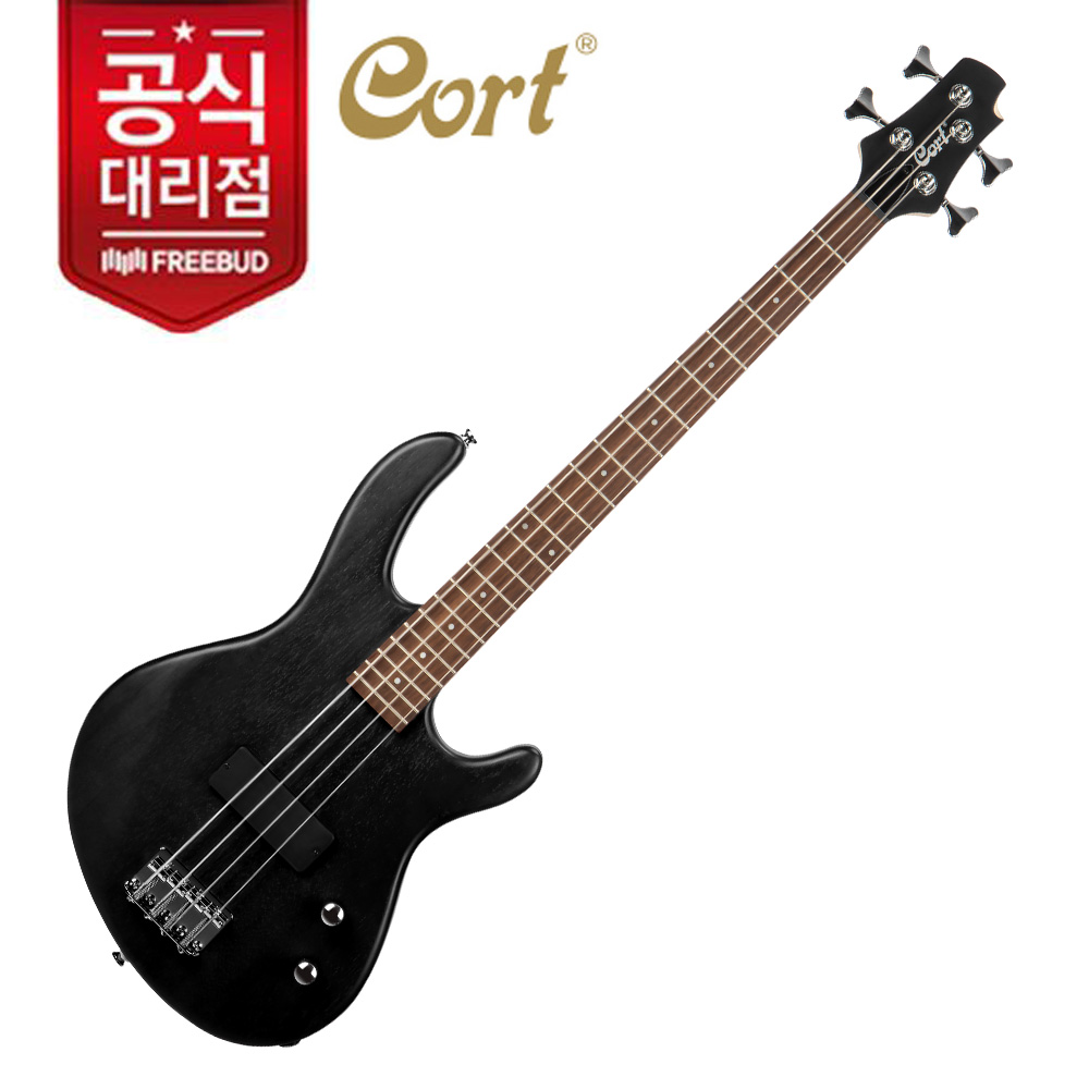 Cort 편안한 연주감의 숏스케일 베이스! Cort 콜트 베이스기타 Action Junior OPBK (Opne Pore Black)