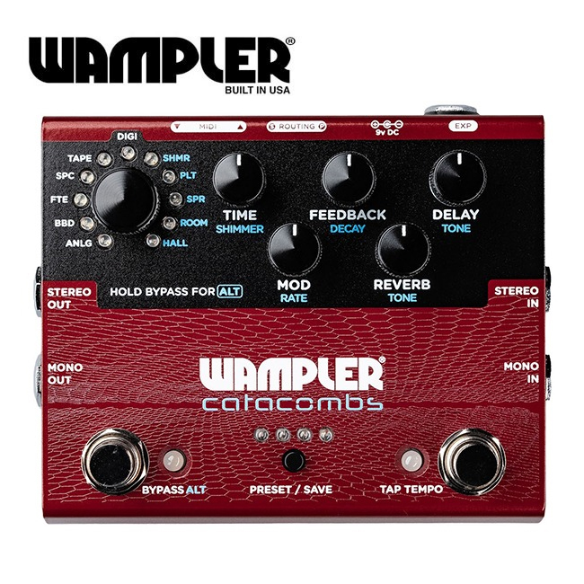 Wampler 웜플러 이펙터 Catacombs 멀티 딜레이 & 리버브
