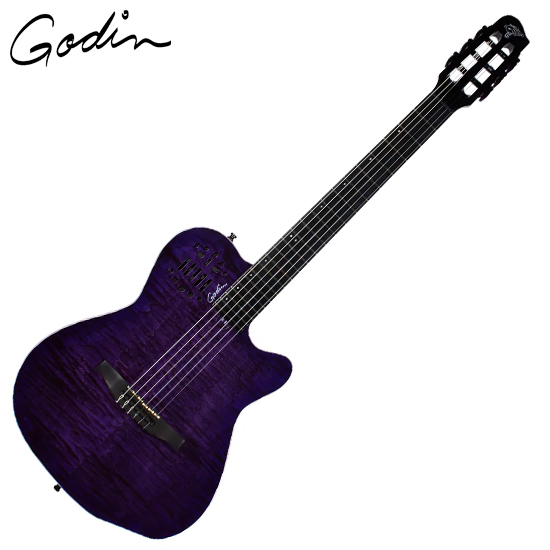 ESP/LTD Godin 고딘 전자 클래식 기타 Multiac ACS Nylon Steve Stevens SIG 25th주년 LTD SA Electronics Purple (053940)