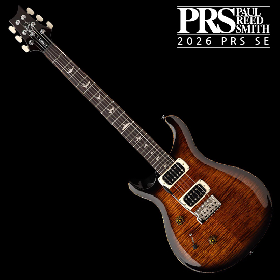 Custom PRS SE 2026 출시! PRS SE 2026 일렉기타 Custom 24 Lefty Black Gold Burst 왼손 기타