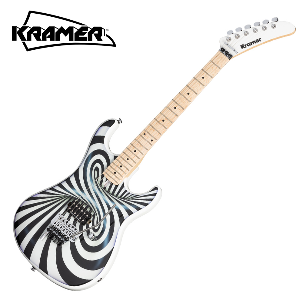 Native Instruments [KRAMER 세일] Kramer 크레이머 일렉기타 The 84 Illusionist V2 3D Black White Swirl (K84A3DSCF3)