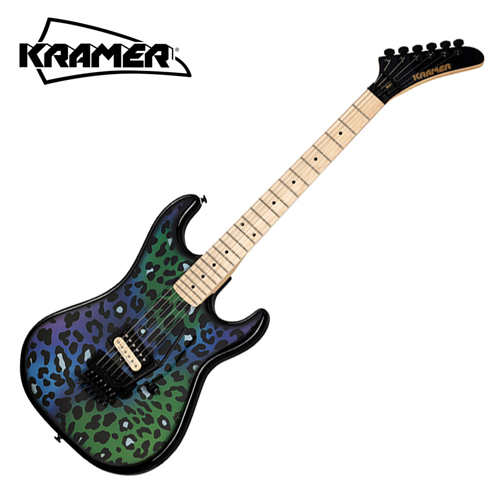 [KRAMER 세일] Kramer 크레이머 일렉기타 Feal Cat Baretta Rainbow Leopard (KBVRRBLBF3)