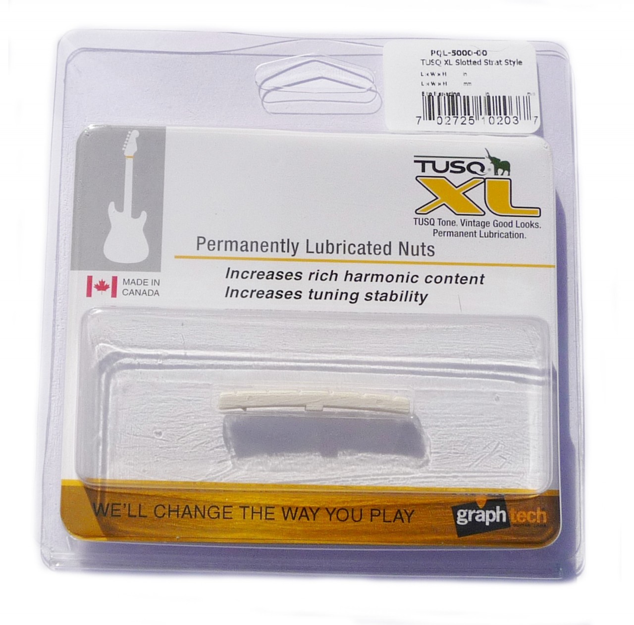 Capotasto Graph Tech Tusq XL PQL-5000-L0 Per Chitarra Elettrica – Lefty, Scanalato LH