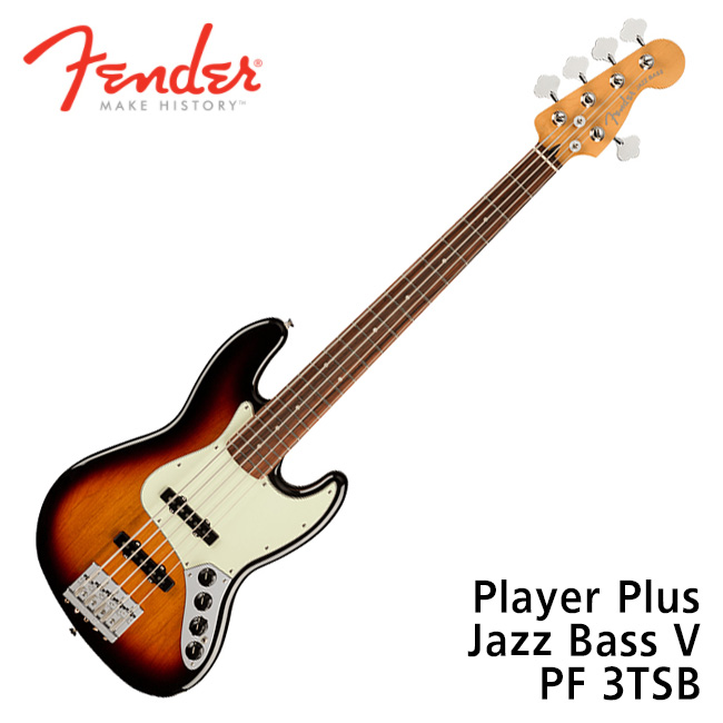 프리버드 | Fender Mexico Player Plus Active Jazz Bass V PF 3TSB