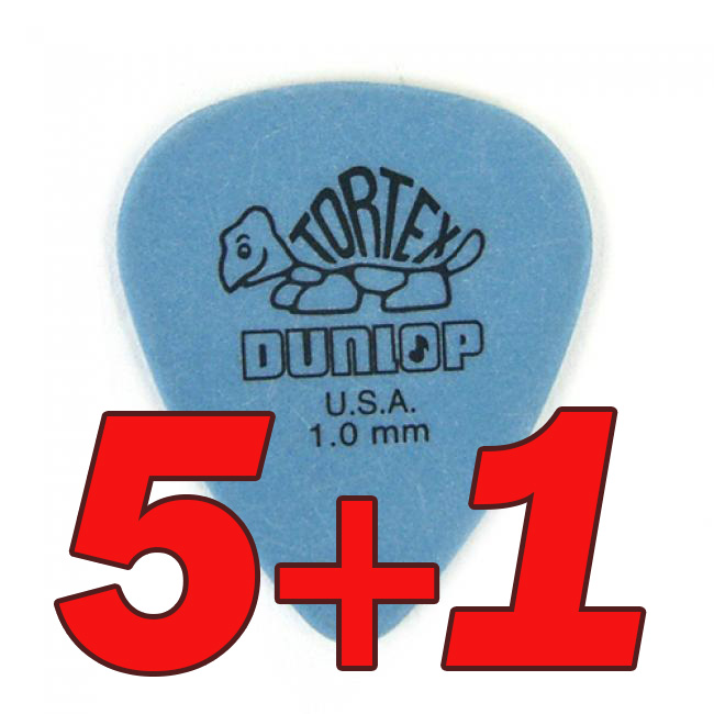 프리버드 | 다섯개 사면 하나 더!Dunlop 피크 Tortex Standard 1.0mm [418R1.0]