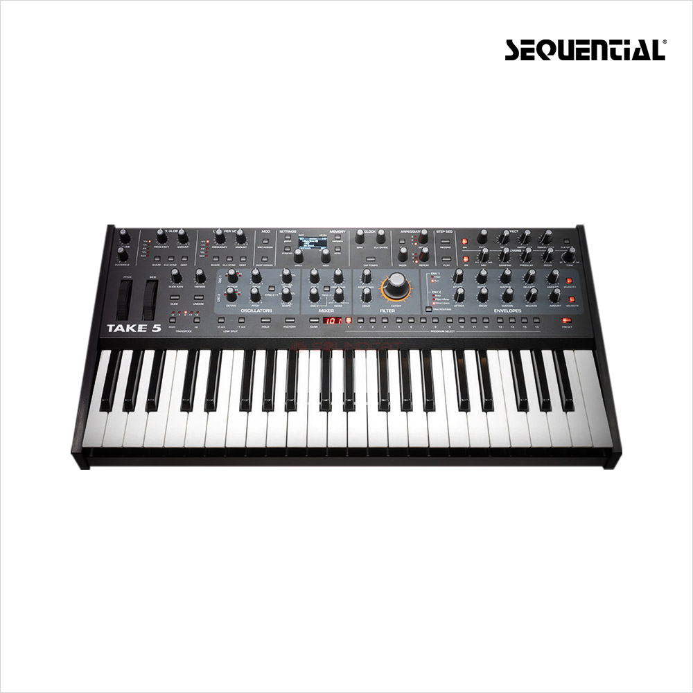 Sequential TAKE 5 Keyboard 컴팩트 5-Voice 아날로그 신디사이저