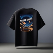 오버핏 블랙 티셔츠 NS001