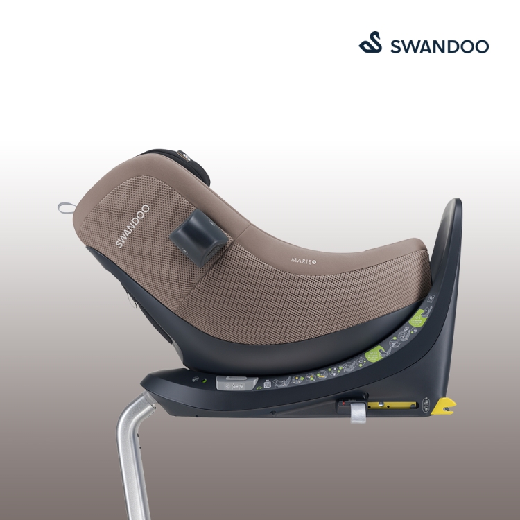 스완두 마리5 메쉬 아이사이즈 신생아 회전형 카시트 (ISOFIX) 브릴리언트 브라운