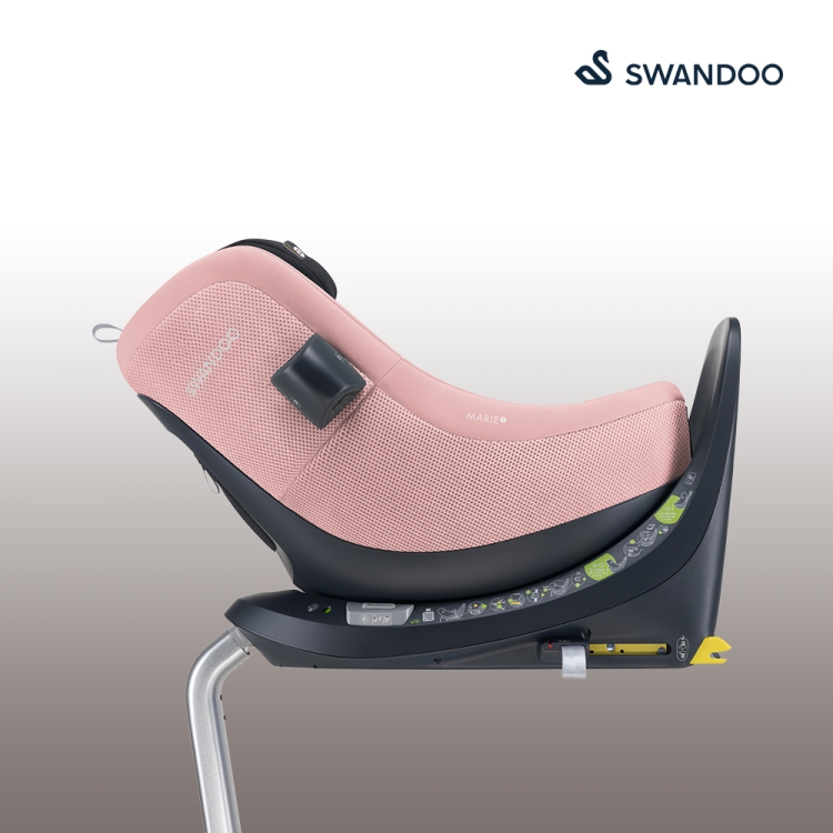 스완두 마리5 메쉬 아이사이즈 신생아 회전형 카시트 (ISOFIX) 파지티브 핑크
