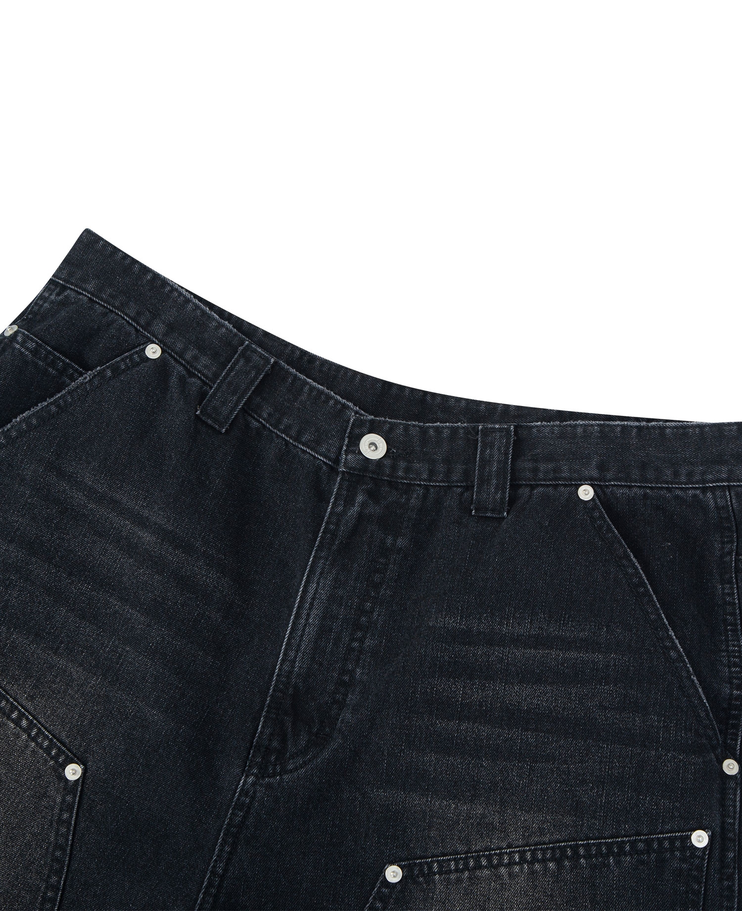 INSANE LEATHER DOUBLE-KNEE WORKPANTS_BLACK