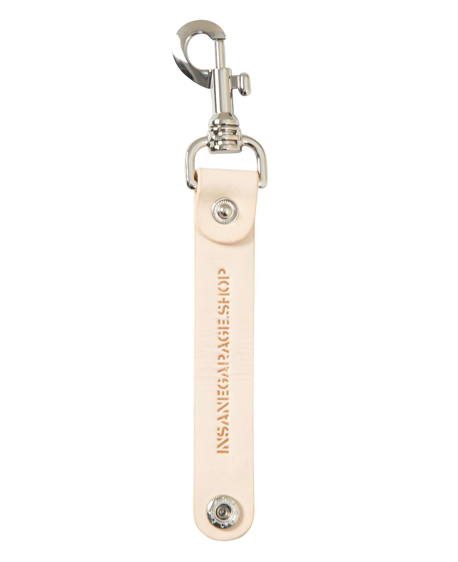 INSANE LEATHER KEY LOOP_CREAM