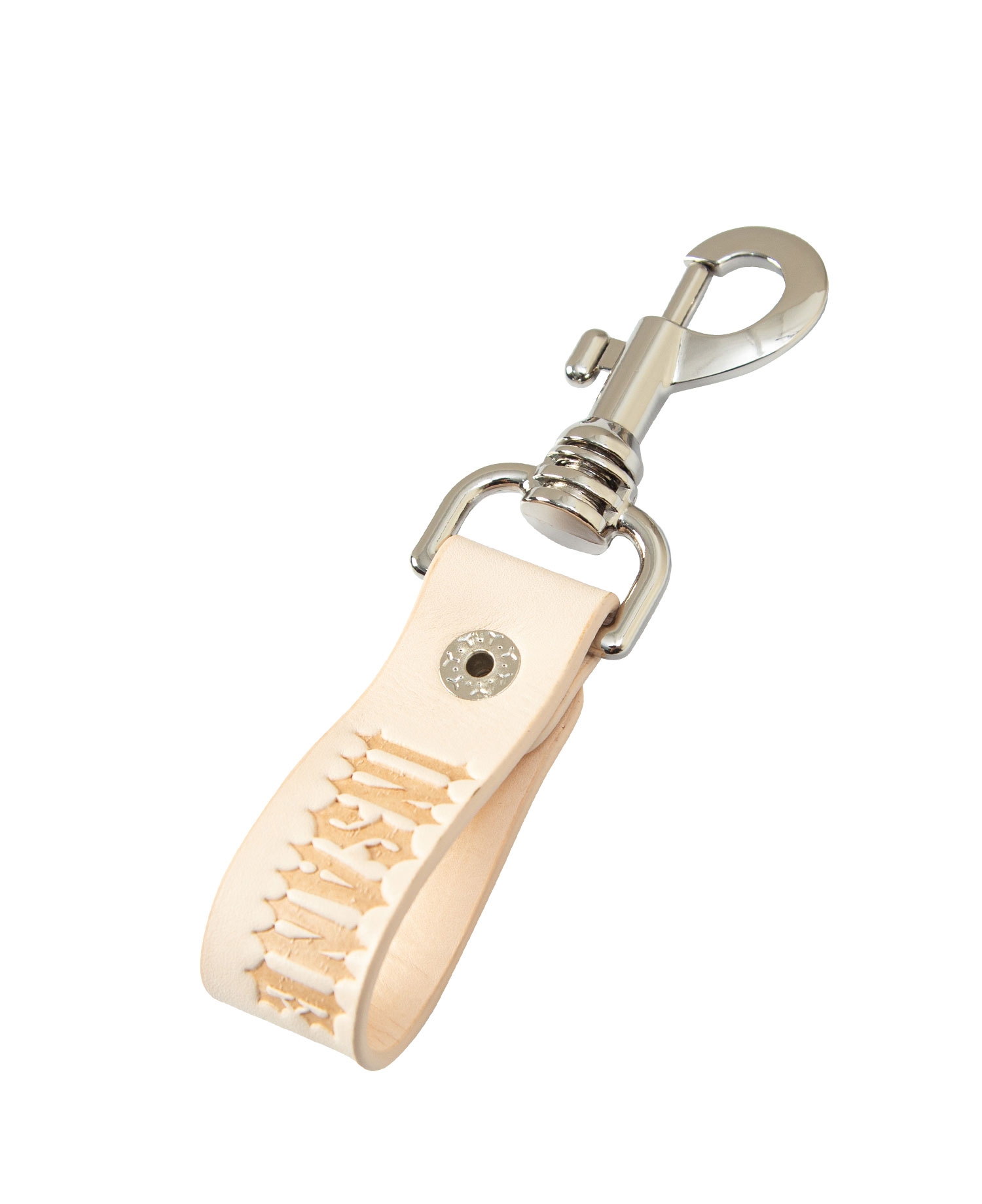 INSANE LEATHER KEY LOOP_CREAM