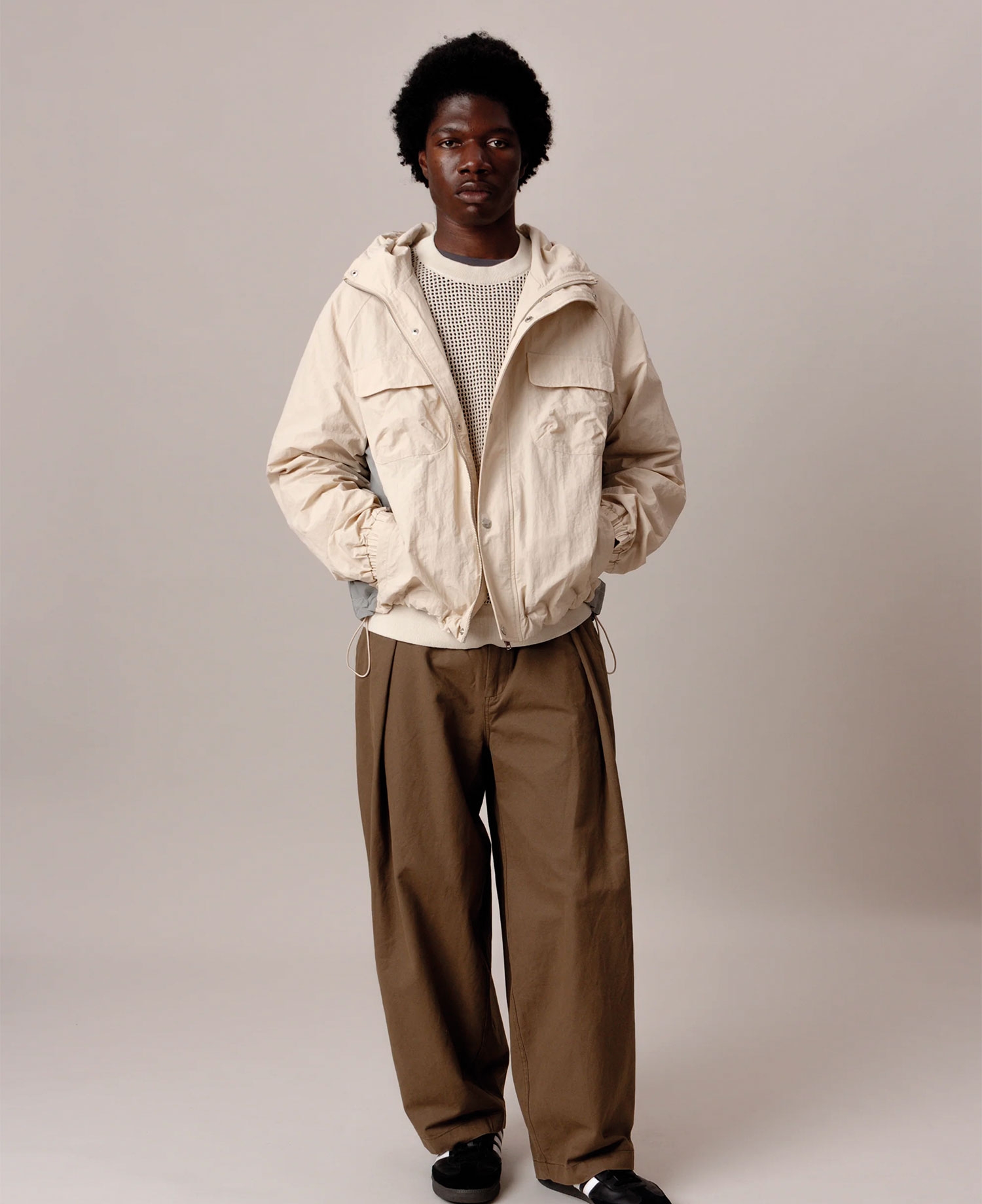BOX WADING ANORAK_CREAM