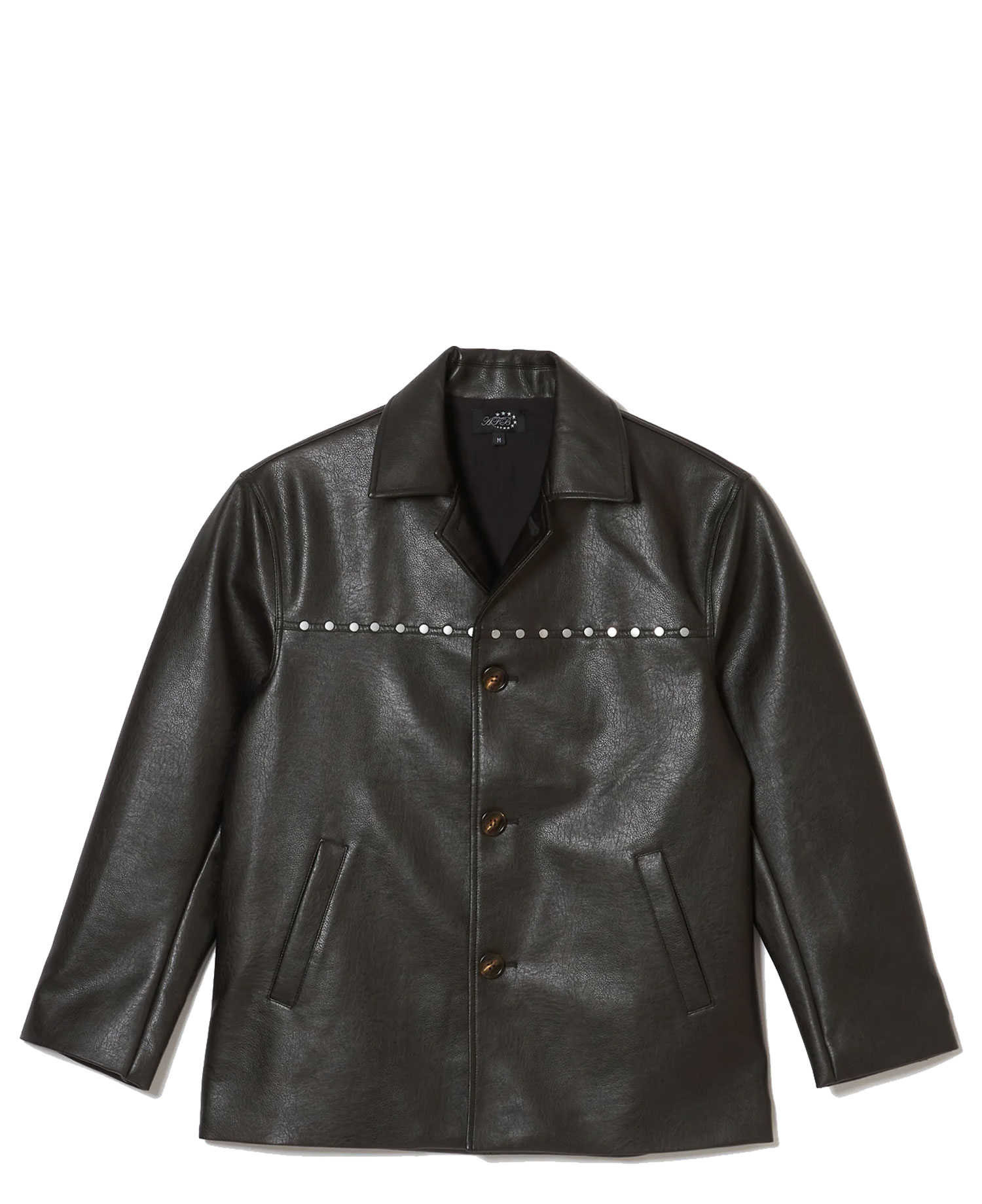 AFB STUDDED CAR COAT_BLACK