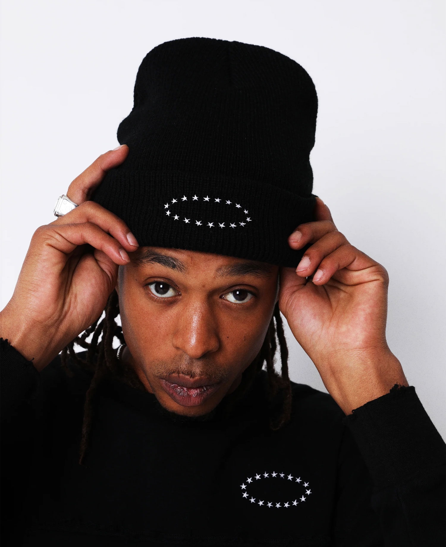 AFB DOUBLE BEANIE_BLACK