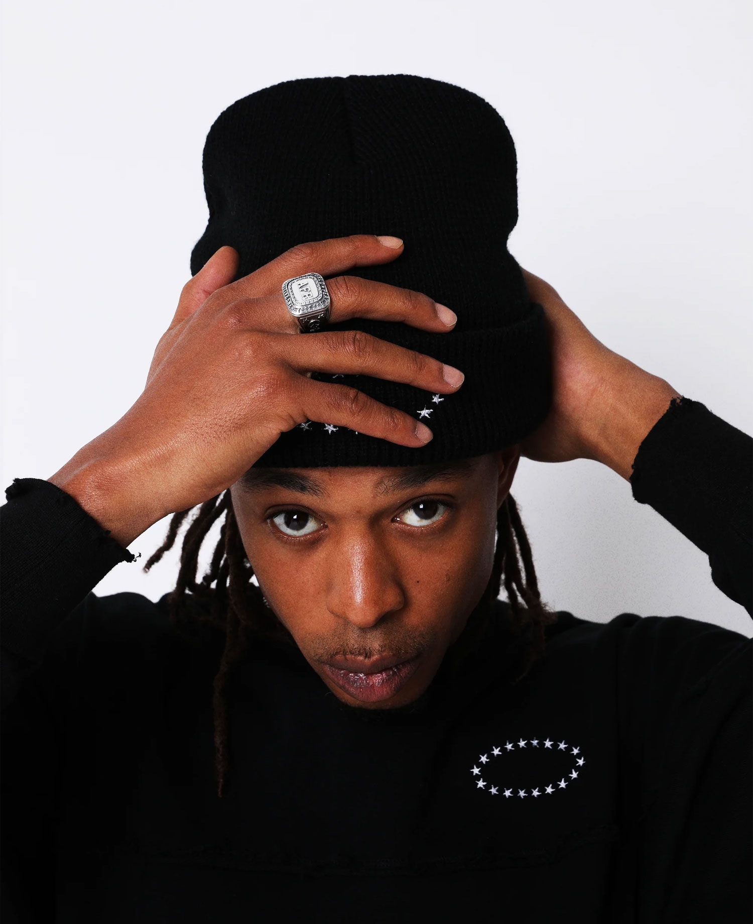 AFB DOUBLE BEANIE_BLACK