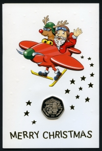 지브롤터 1996 50 Pence  미사용 (KM#453 / Christmas 크리스마스 / 13.50 g / Copper-Nickel / 30 mm )