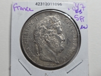 프랑스 1847년 BB 5 Francs, 루이 필리프 1세, 은화 미품 ( KM#749.3 / 37mm / 25g / 90 Silver )