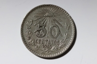 멕시코 1935년 50센타보 은화 - 자유의 모자, 극미품