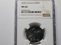 한국은행 2020년 500원 NGC MS 66 완전미사용