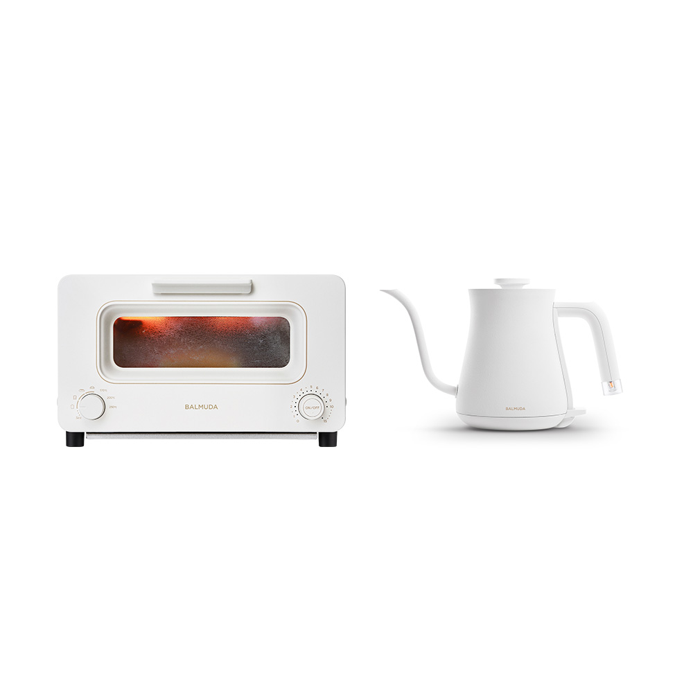 [Holiday Gift Package_White]BALMUDA The Toaster & BALMUDA The Pot (스텐트레이+5cc마그넷컵 선물)