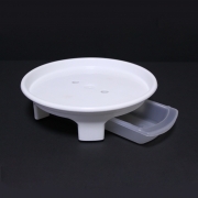 원형 화분받침대 흰색 물받이형
