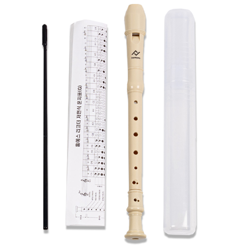 [10373]소프라노 저먼식 2단 리코더(아이보리)[2A-1]