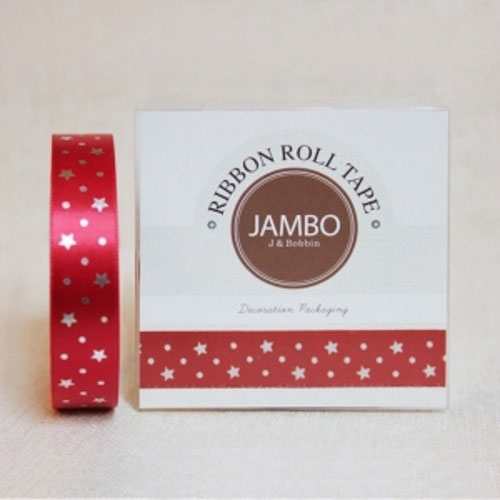 [10749]접착리본롤테이프1.5cm_별[계단위]